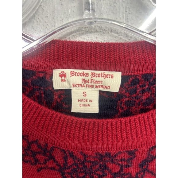 Brooks Brothers Sweater Womens S Red 100% Extra Fine Merino Wool Red Fleece - Picture 4 of 7